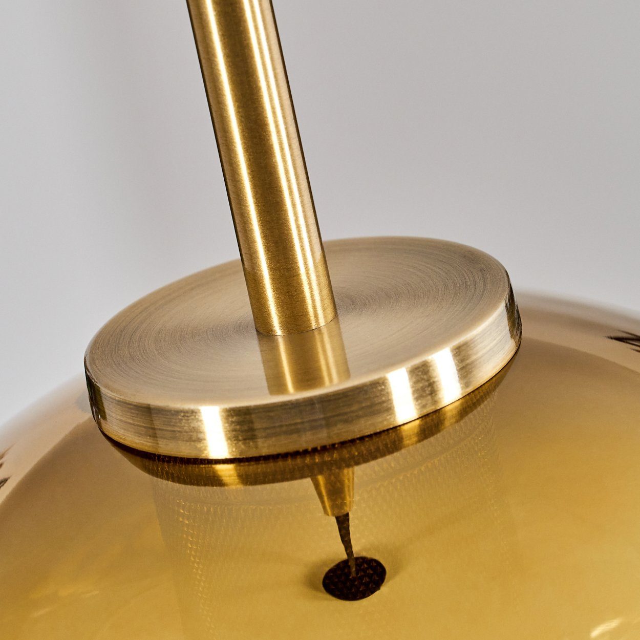 cm), 145 1 Altmessing-/Goldfarben/Klar, Hängeleuchte Glas Hängelampe x Höhe Metall/Glas Leuchtmittel, aus Schirm ohne hofstein Leuchte max. E27 mit in (20 cm, aus