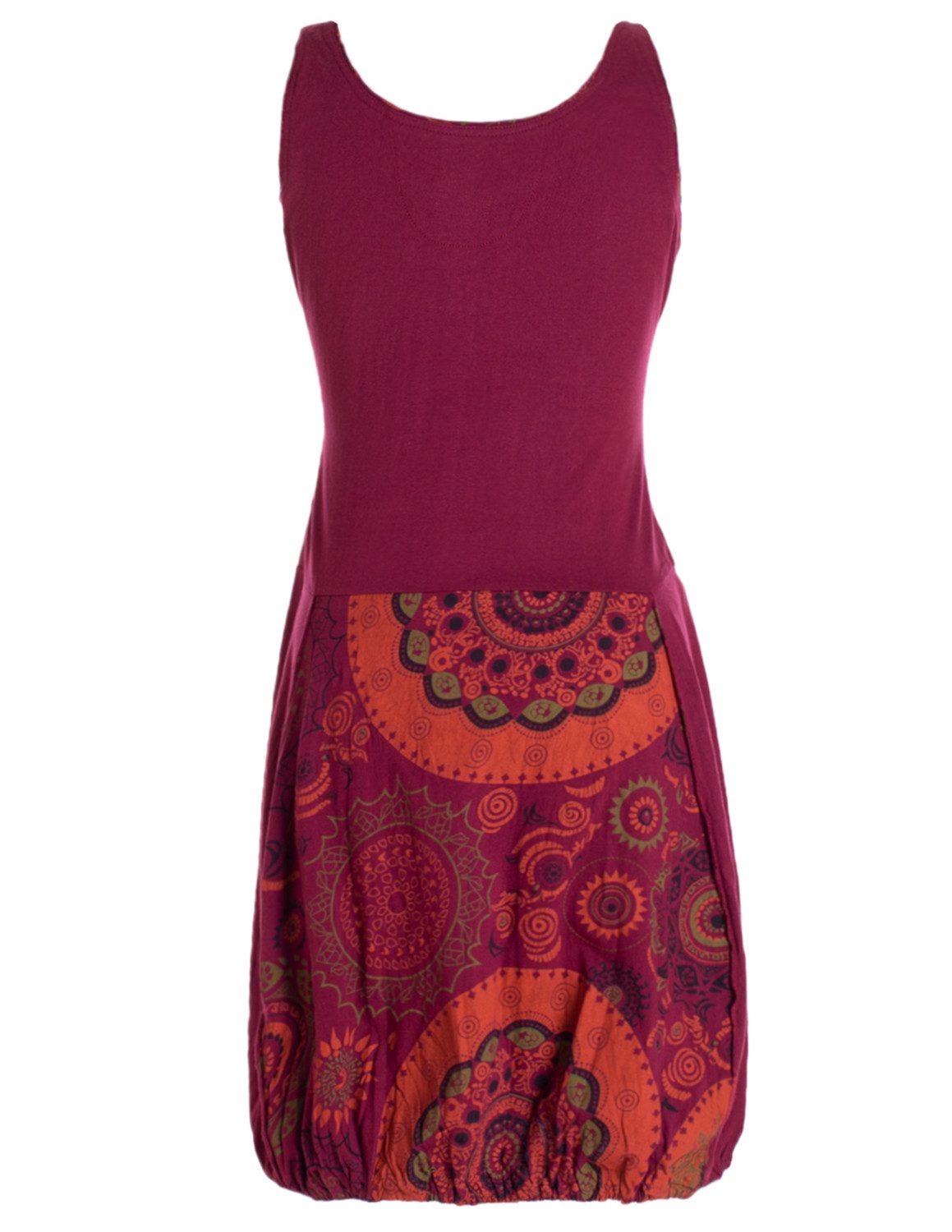 Vishes Ballonkleid Damen mittellanges Kleid Baumwolle günstig online kaufen