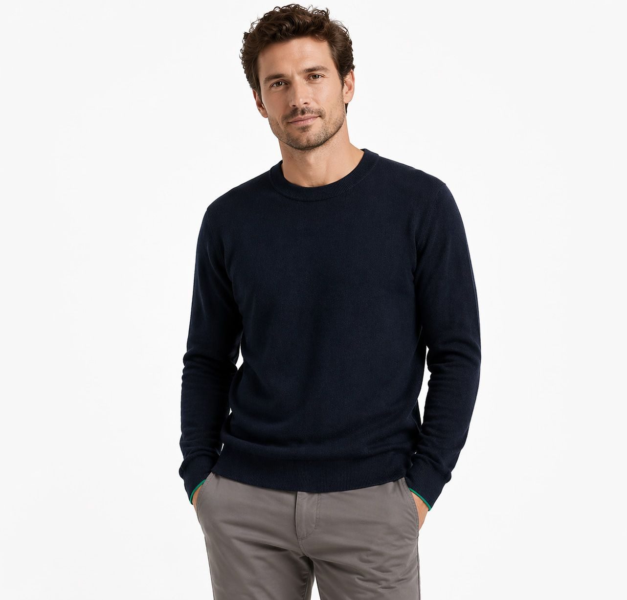 Scotch & Soda Rundhalspullover Linnen blend