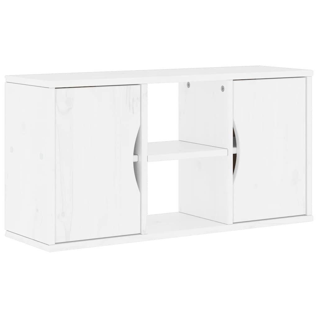 vidaXL TV-Schrank TV-Schrank ODDA Weiß 79x24x40 cm Massivholz Kiefer (1-St)