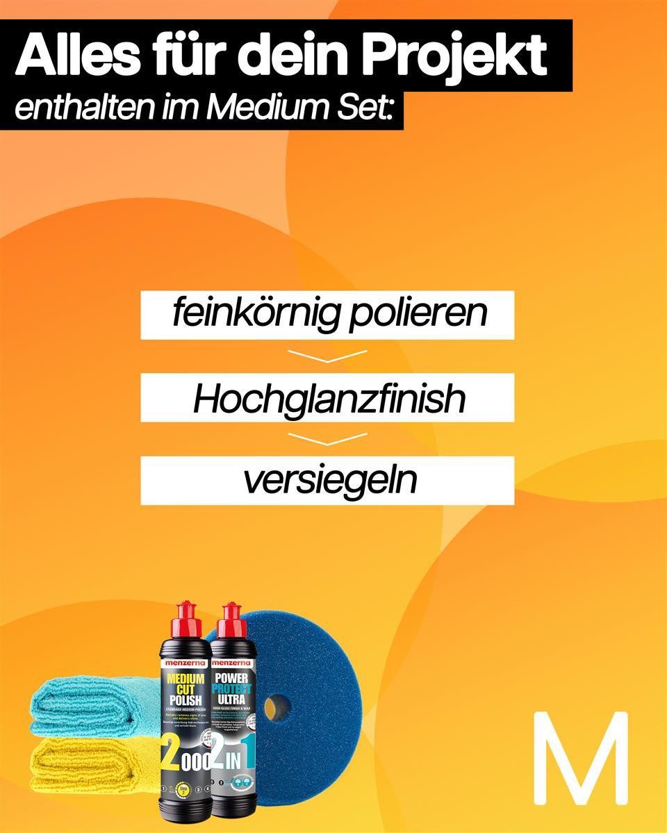 autopflege Exzenter Poliermaschine H15 Poliermaschinen Sets, Inkl. Mikrofasertücher und Polierpads