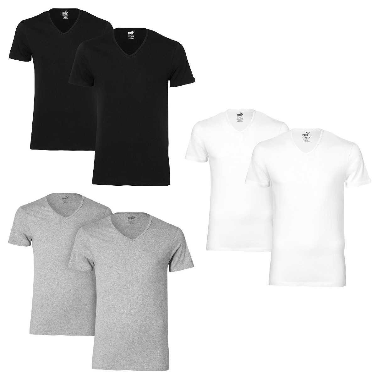 PUMA T-Shirt, (2er-Pack), Rundhalsausschnitt, Kurzarm, Regular Fit, elastis günstig online kaufen