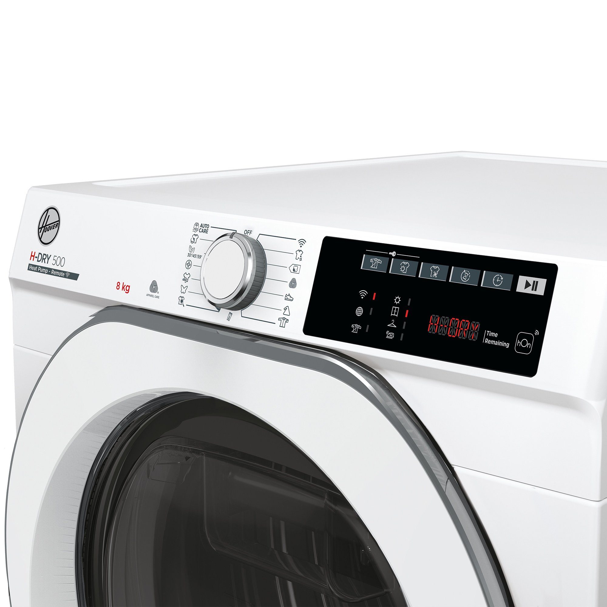 Hoover Wärmepumpentrockner NDE H8A2TCEXS-S, AquaVision, WiFi + Bluetooth, 5D-Digitaldisplay, Schuhgestell – Bild 3 von 5