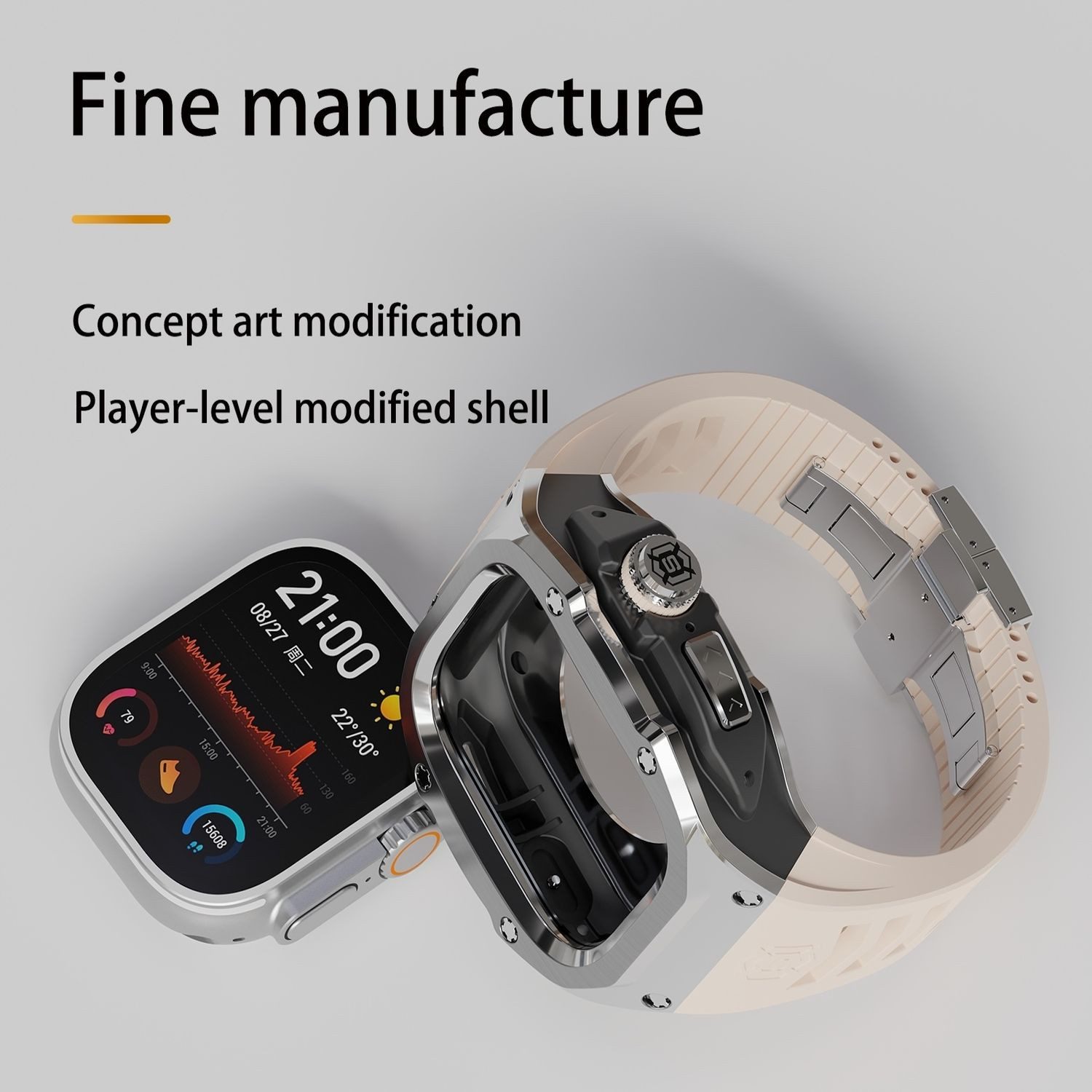 Wigento Smartwatch-Armband Für Apple Watch Ultra 2 / 1 49mm Silikon Armband günstig online kaufen