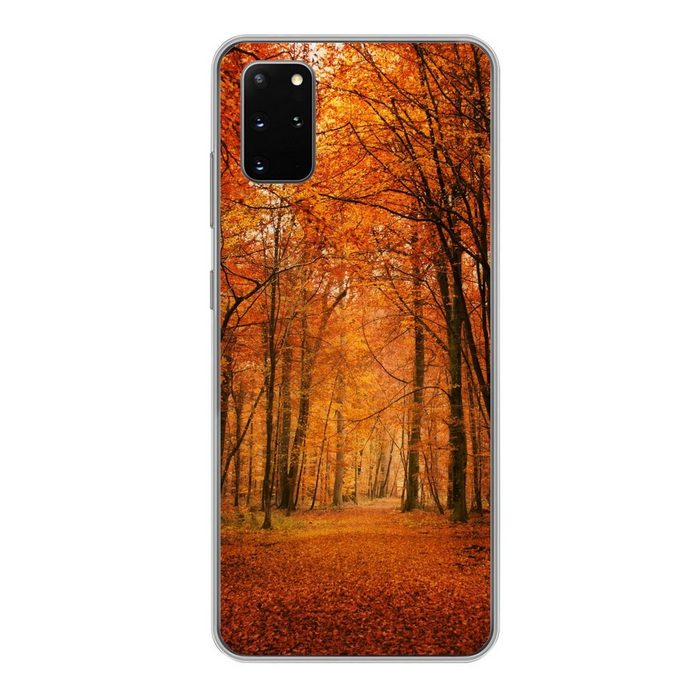 MuchoWow Handyhülle Herbst - Rot - Wald Phone Case Handyhülle Samsung Galaxy S20 Plus Silikon Schutzhülle