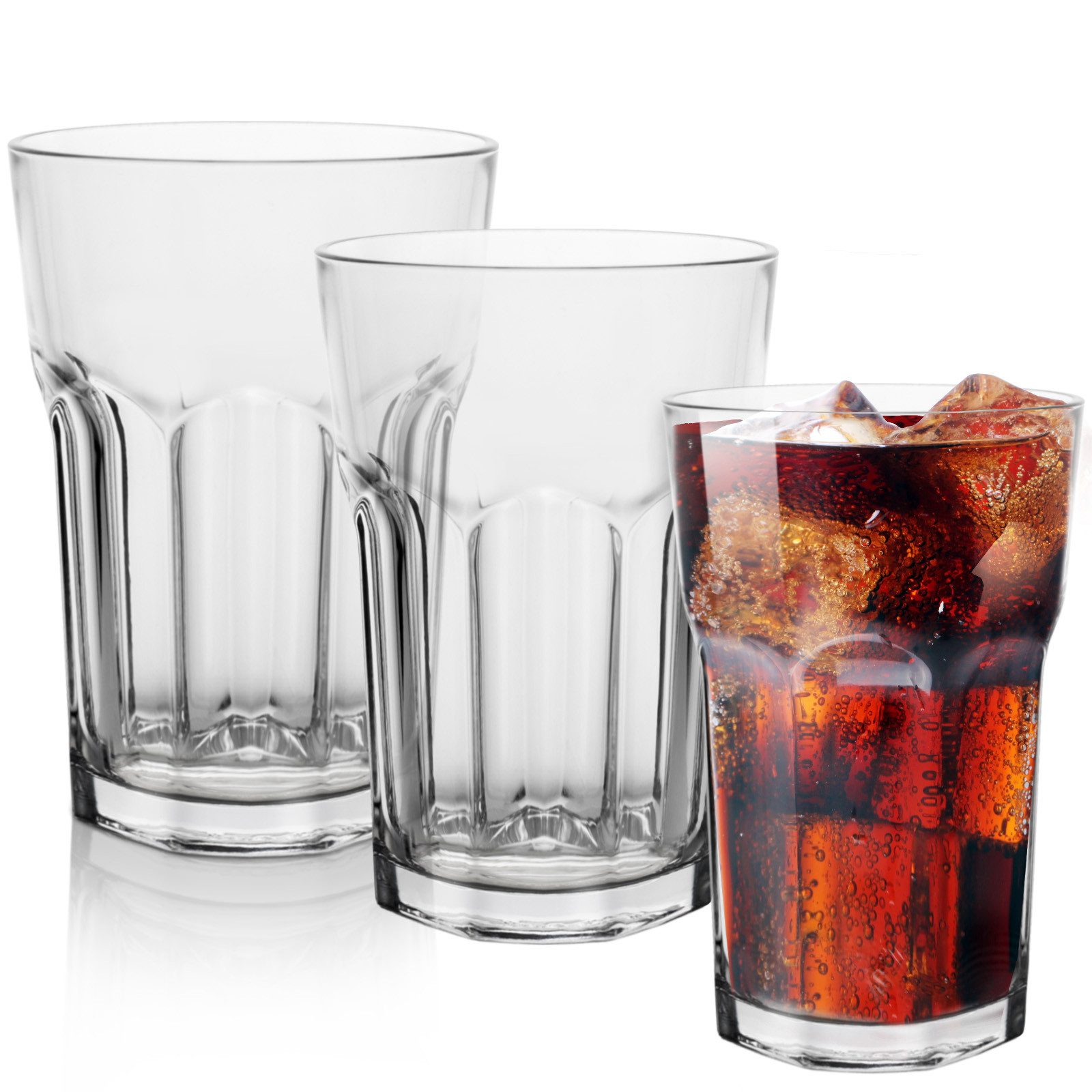 Gläser-Set Wassergläser Set 270/350/410 ml, Trinkgläser Set, Gläser Set Stapelbar