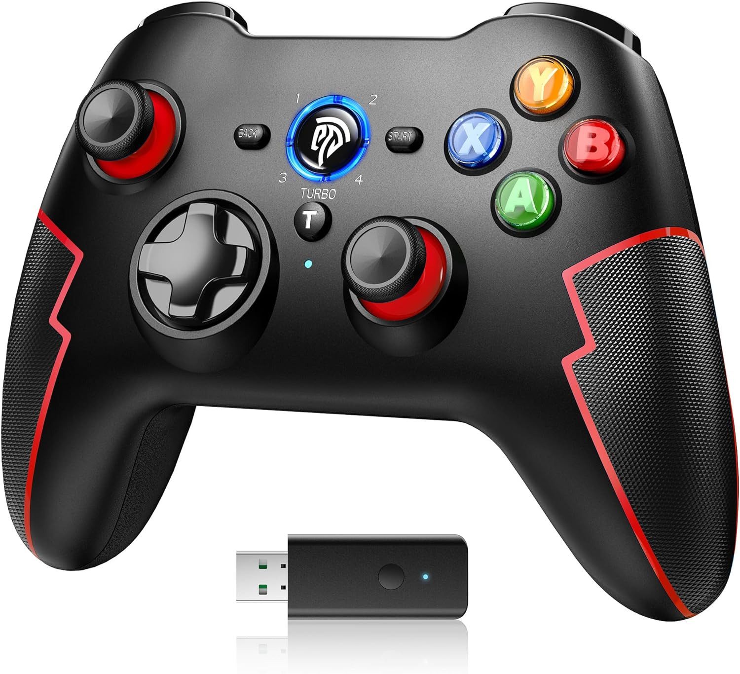 9013 Pro Bluetooth- und Wireless-Controller mit Hall-Trigger Rot Gamepad