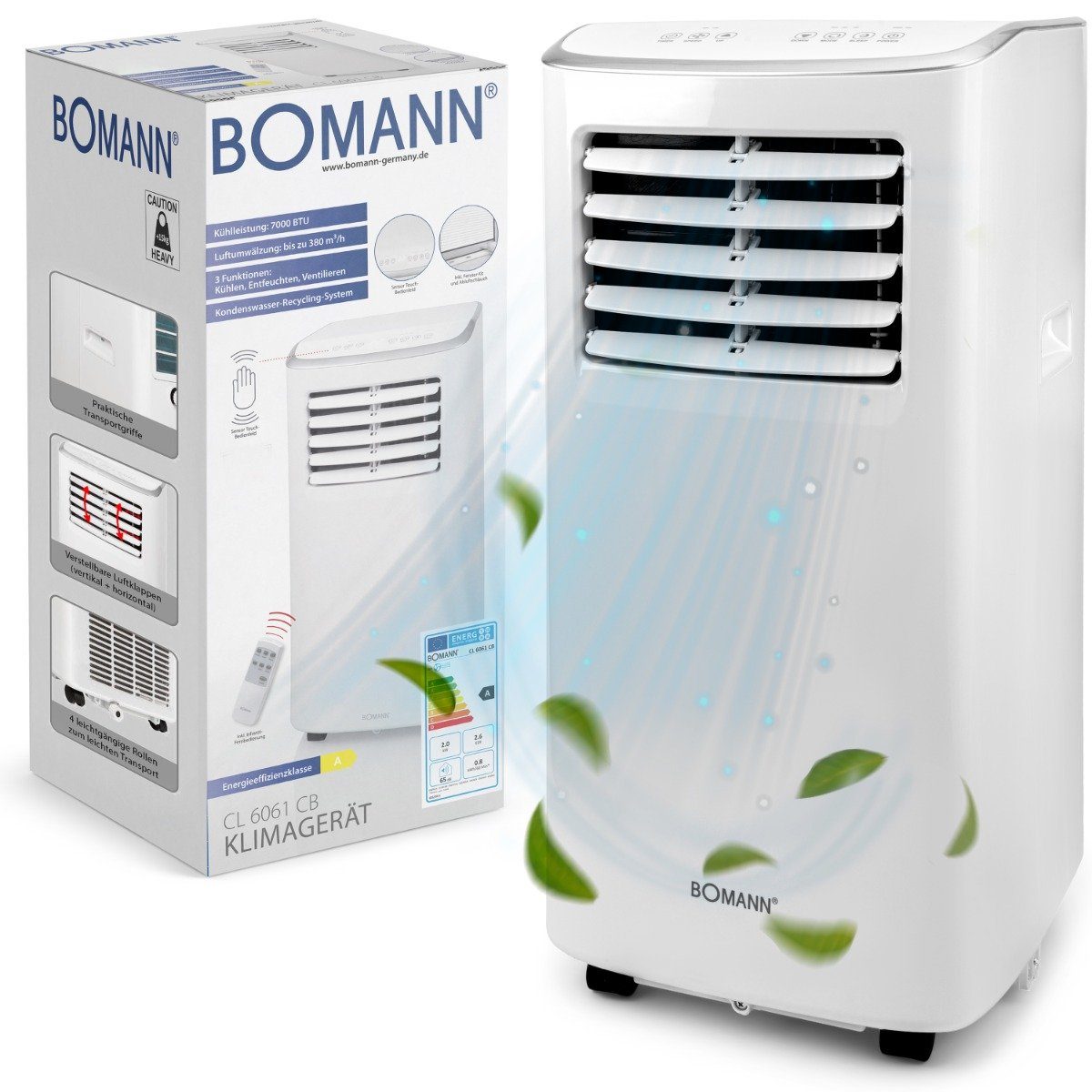 BOMANN 3-in-1-Klimagerät BTU, Timer, 7000 CB, LED-Display CL 6061
