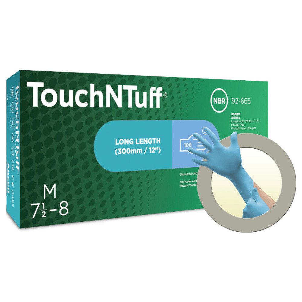 ANSELL Einweghandschuhe Ansell TouchNTuff 92665090 100 St. Nitril Einweghandschuh Größe (Hands