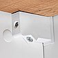 Lomadox Hochschrank »CAMPOS-56« Badezimmer mit 2 Türen, Hochglanz weiß mit Wotaneiche, B/H/T: ca. 35/176/30 cm, Bild 4