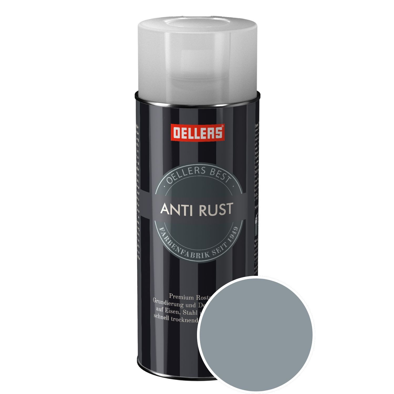 OELLERS Sprühlack Anti-Rust, robuster Metallschutzlack,3 in 1, Rostschutz, Grundierung und Decklack
