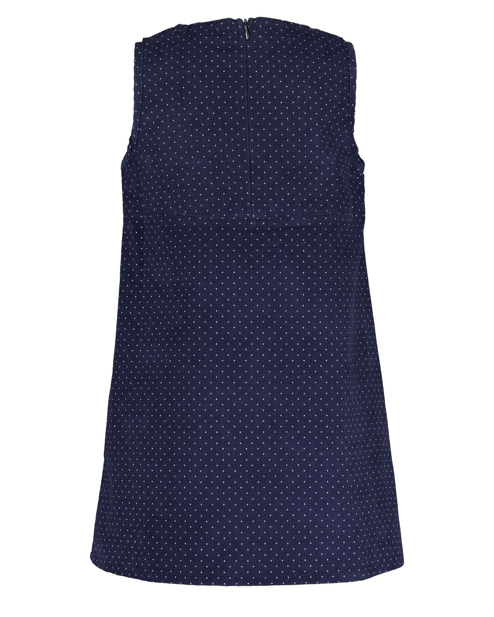 Kleid blue Seven Seven Blue night Blue A-Linien-Kleid Trägerkleid (2-tlg) ohne Pünktchen Arm Feincord