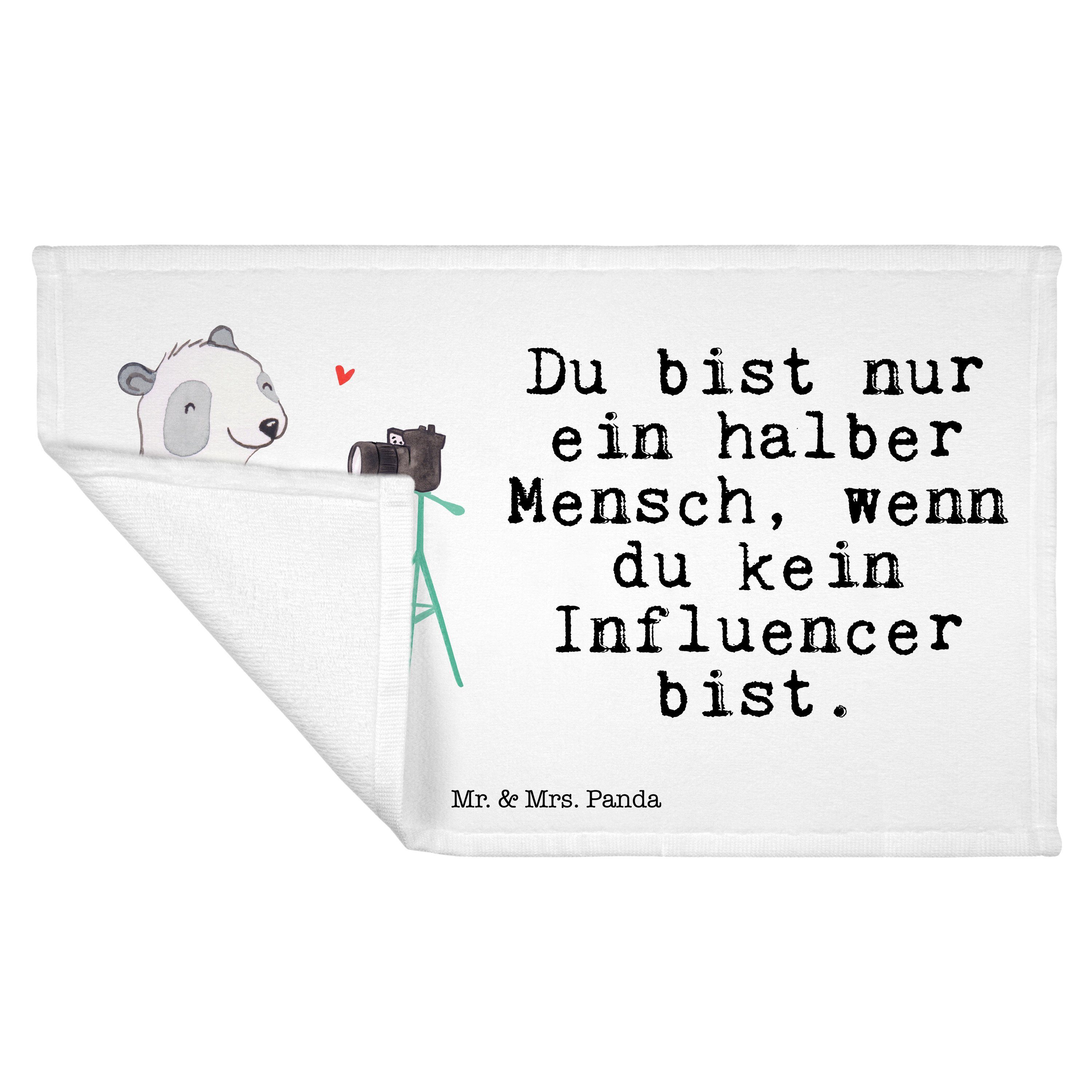 Geschenk, Arb, - Mrs. Gästetuch, Sport Weiß mit & Handtuch, Influencer Panda Herz - (1-St) Handtuch Mr.