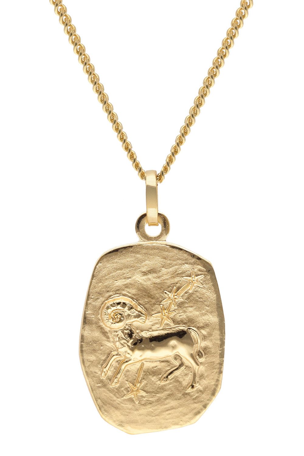 trendor Panzerkette Widder Sternzeichen Gold 333 / 8K mit vergoldeter Silbe günstig online kaufen