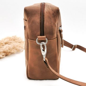 Landleder Messenger Bag Anatomy Vintage Unisex Umhängetasche, 100% Rindleder