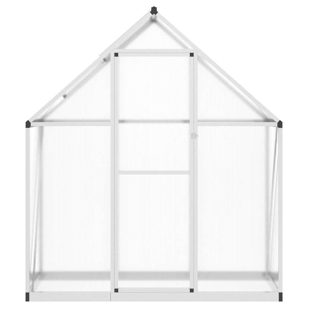 Thumbnail - vidaXL Gewächshaus Gewächshaus mit Fundamentrahmen Silbern 169x58x195cm Aluminimum
