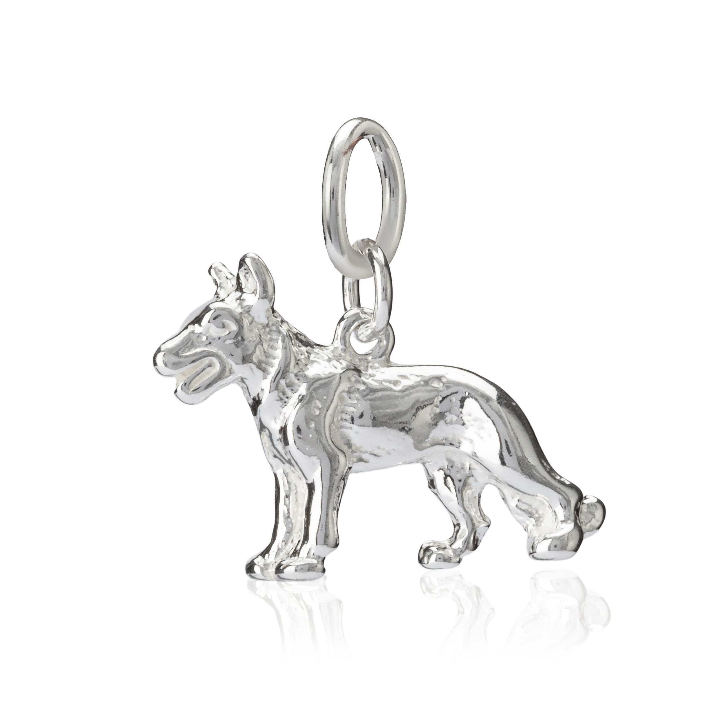 Kettenanhänger Damen Hund 925 Silber 20x14mm Talisman Amulett