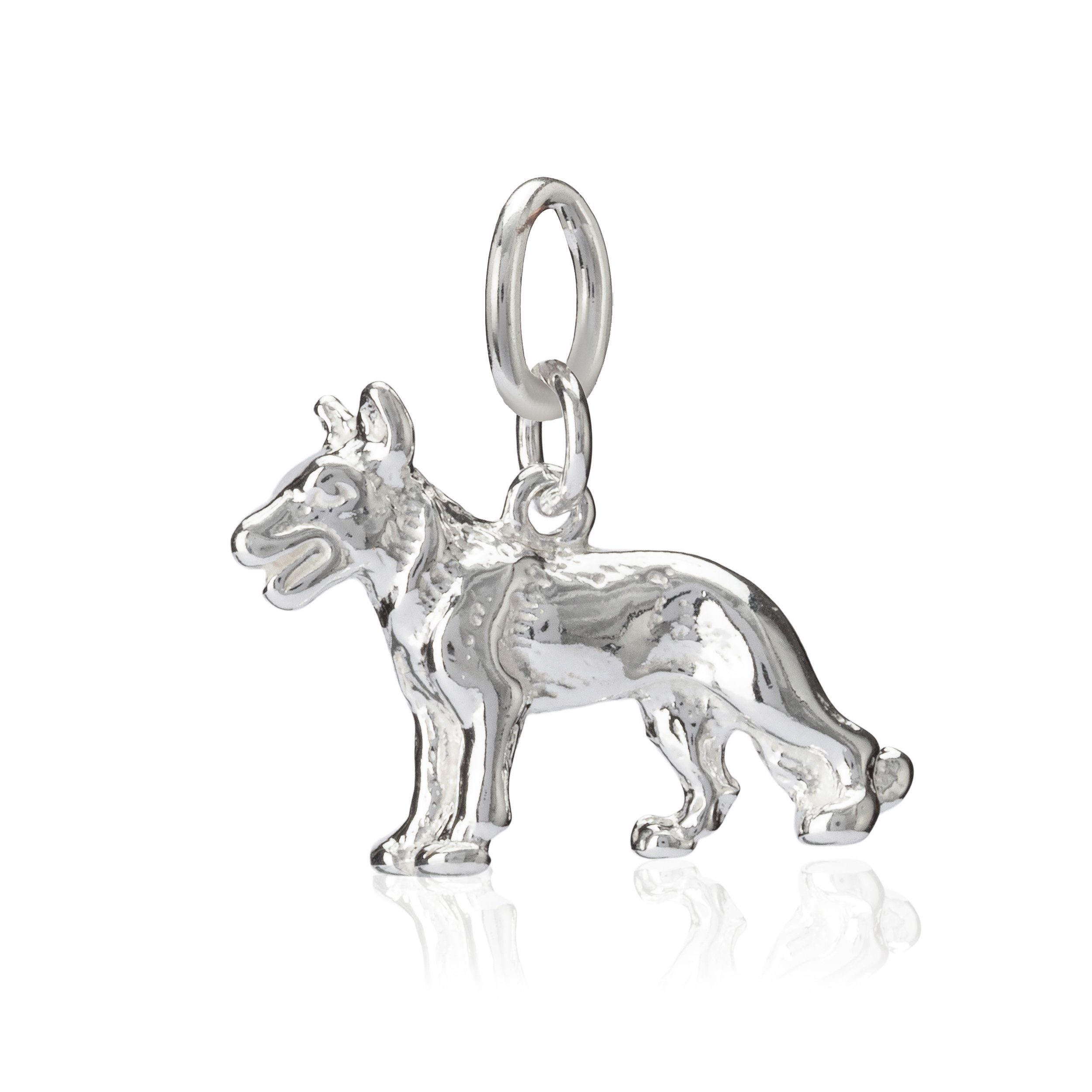 NKlaus Kettenanhänger Damen Kettenanhänger Hund 925 Silber 20x14mm Schmu, 925 Sterling Silber Silberschmuck für Damen