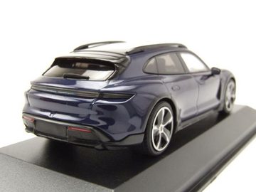 Minichamps Modellauto Porsche Taycan Cross Tourismo Turbo S 2021 blau metallic Modellauto, Maßstab 1:43