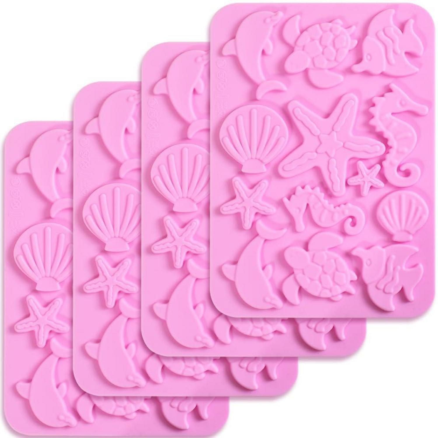 LuxusKollektion Silikonform Silikonform Meeresmotive 4er Set, (4-tlg)