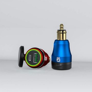 GelldG Zigarettenanzünder-Verteiler USB-Zigarettenanzünder-Adapter für BMW Motorrad DIN/Hella EU Stecker