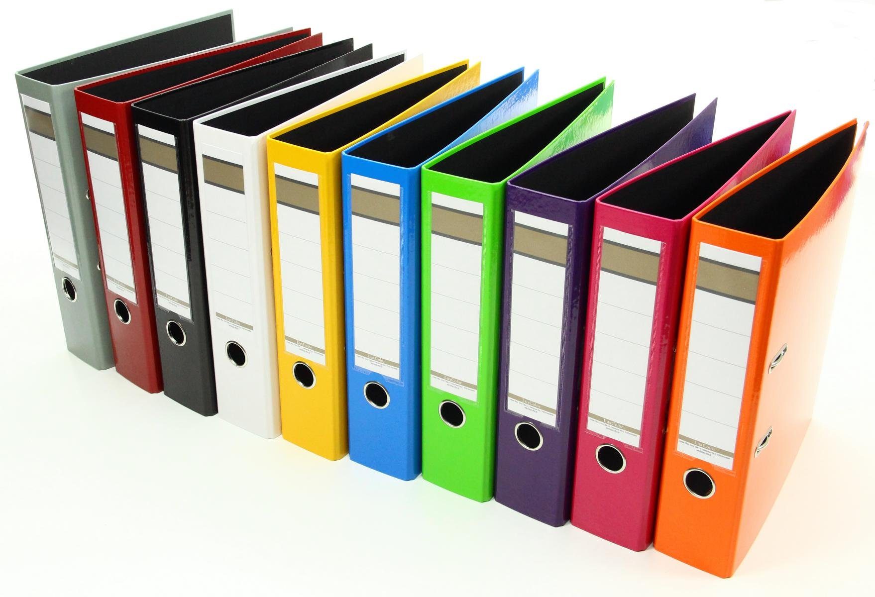 Livepac Office Aktenordner 10x Livepac Caribic Glanz-Ordner / DIN A4 / 75mm breit / 10 verschiede