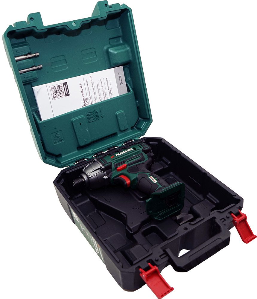 Parkside Akku-Drehschlagschrauber 1/4 Zoll 20V Akku Schlagschrauber PDSSA 20 (ohne Akku), 2800 U/min, 180 Nm, Automatisches Schlagwerk mit hoher Kraftentfaltung