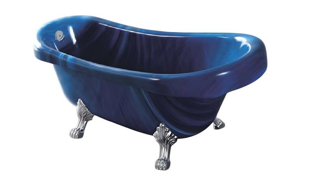 Xlmoebel Badewanne XLMOEBEL Relaxwanne Acryl in elegantem Blau, freistehend, Made in Europa