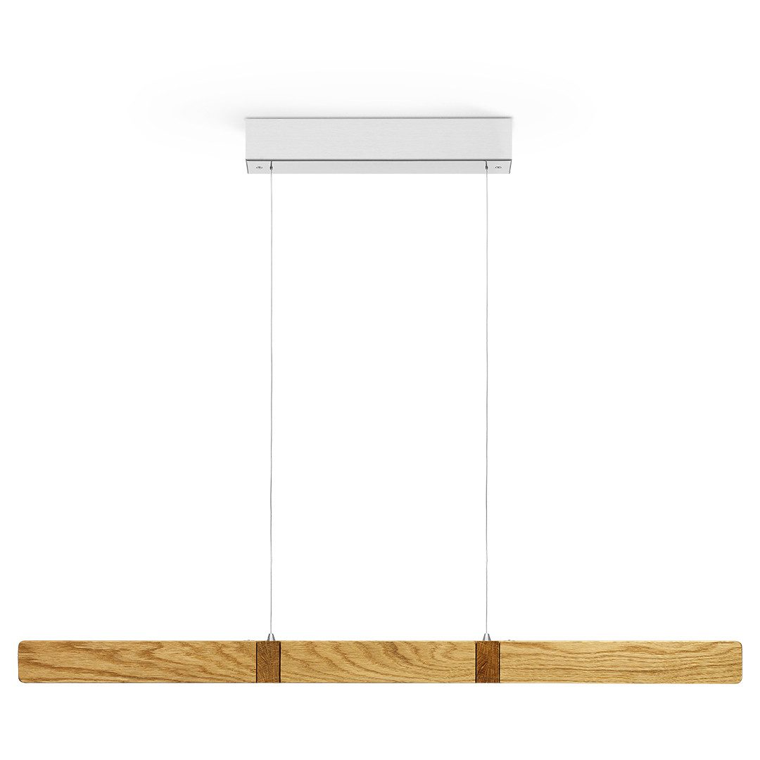 HerzBlut LED-Hängeleuchte Marley, Alu LED-Leiste Acryl satiniert