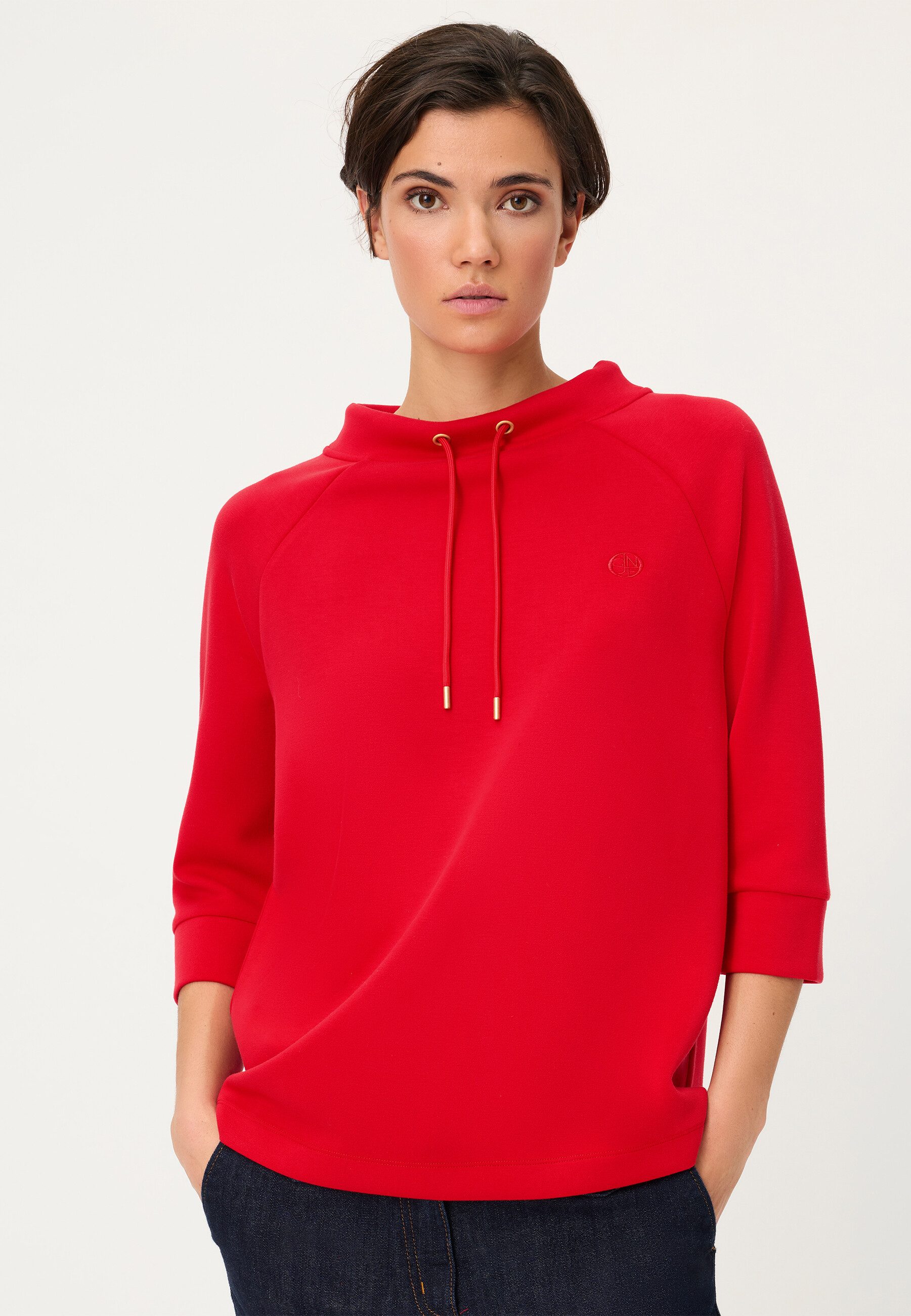 Olsen Sweatshirt mit Turtle-Neck und Bindeband