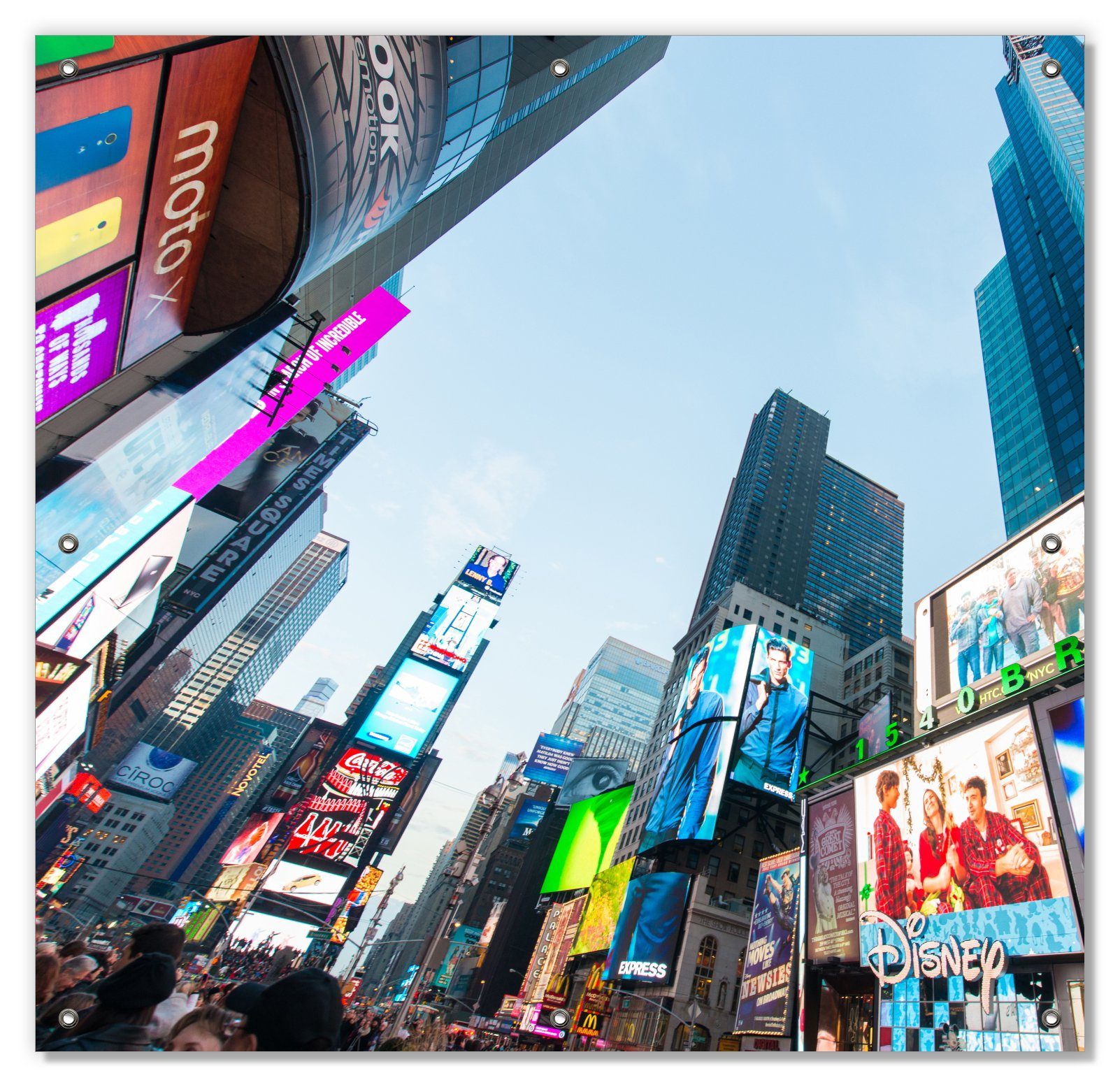 Sonnenschutz Times Square in New York, Wallario, blickdicht, mit Saugnäpfen, wiederablösbar und wiederverwendbar