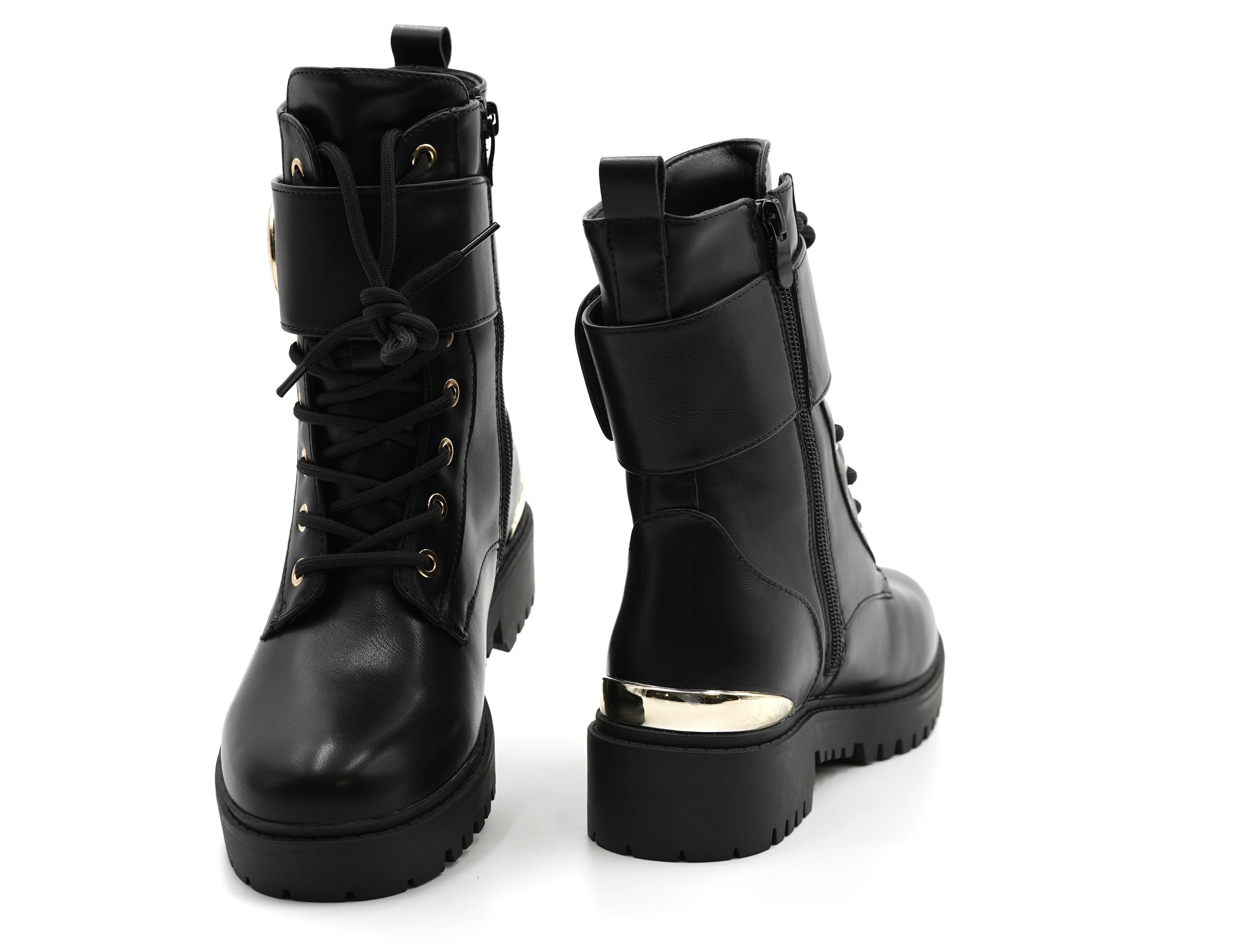 Sonderpostendiscount Damenstiefel Schwarz mit seitlichem Reissverschluss Mo günstig online kaufen