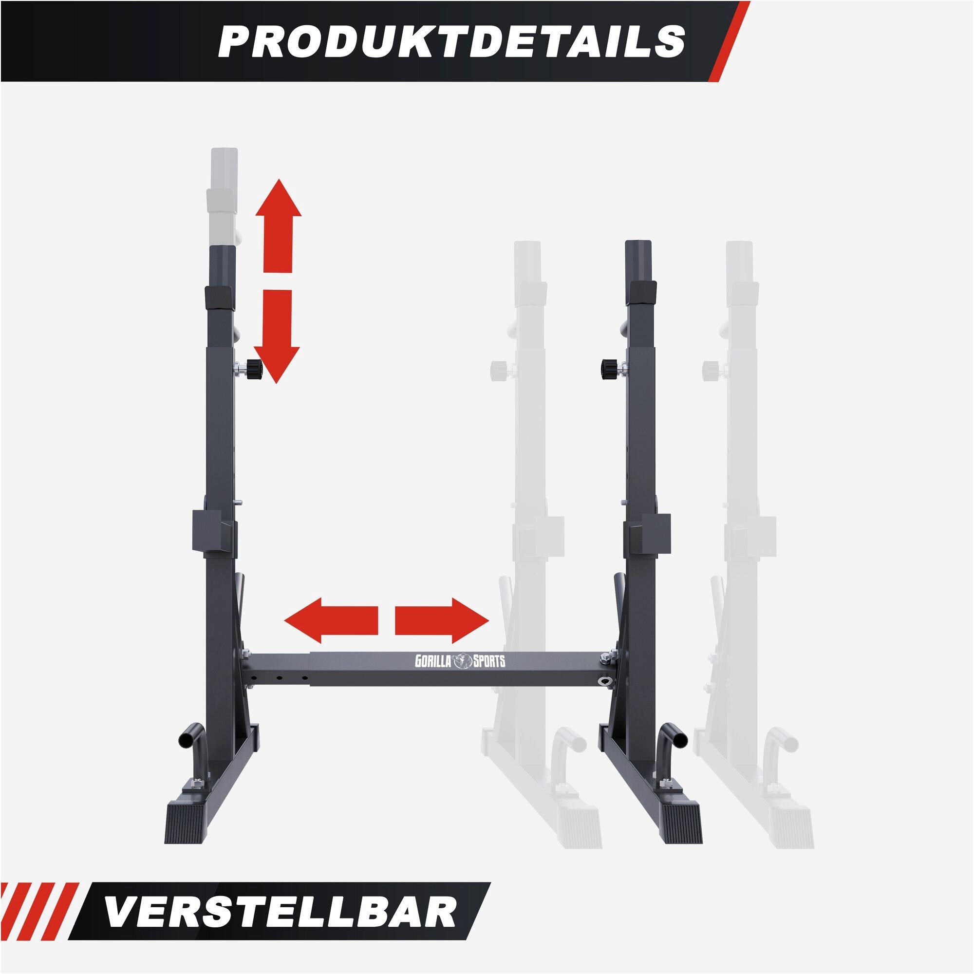GORILLA SPORTS Squat Rack Squat Rack Advanced verstellbar, (1-tlg)