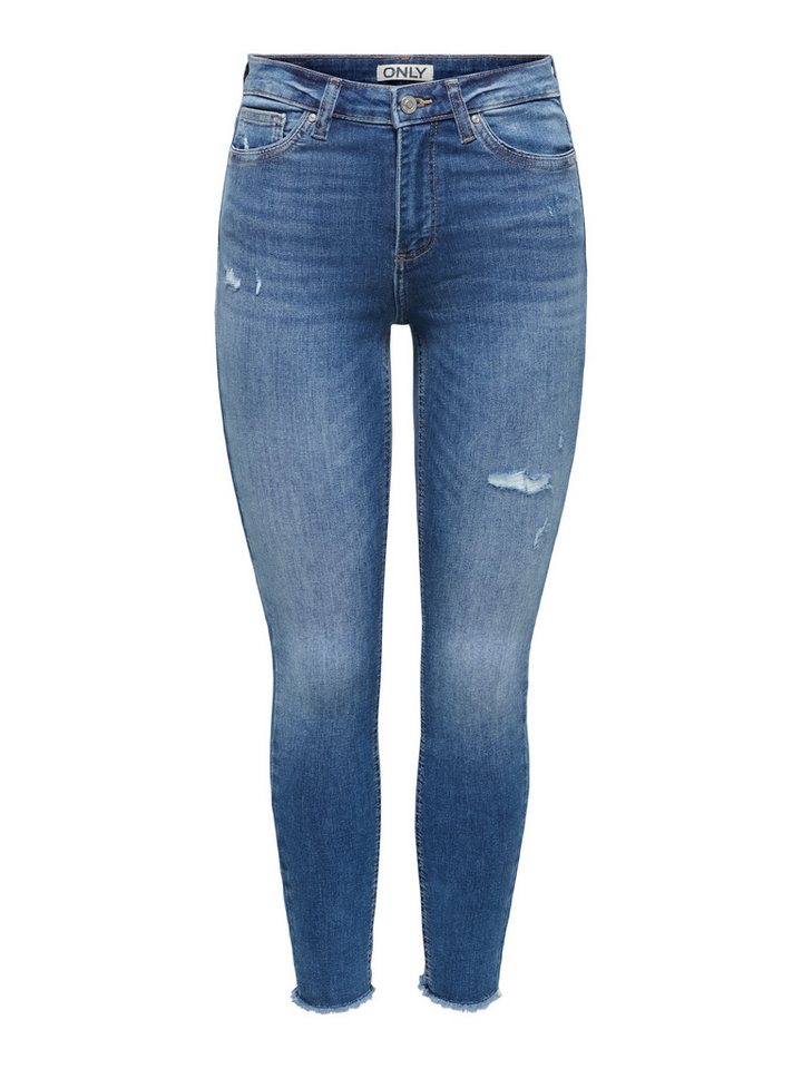ONLY Skinny-fit-Jeans ONLWAUW MW SK ANK RW DNM Baumwollmischung, mid waist