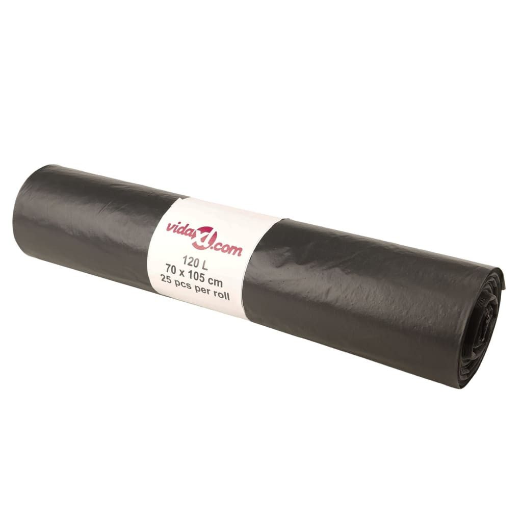 vidaXL Müllbeutel Müllsäcke 250 Stk. Schwarz 120 L