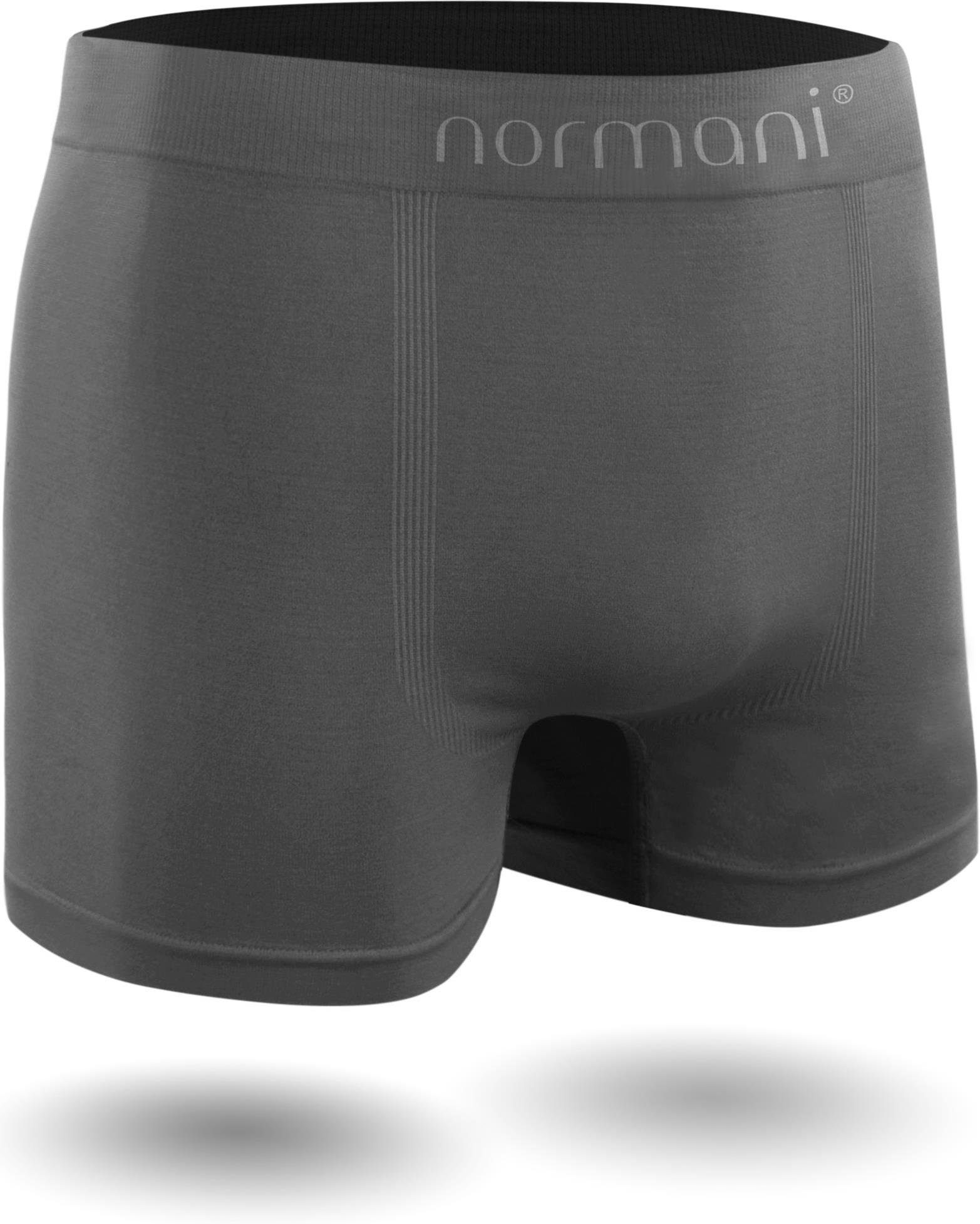 aus Männer 12 normani Grau schnell Stück für Herren trocknendem Unterhosen Boxer Material Mikrofaser-Boxershorts Retro Retropants