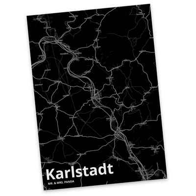 Mr. & Mrs. Panda Postkarte Karlstadt - Geschenk, Einladung, Städte, Geschenkkarte, Grußkarte, St