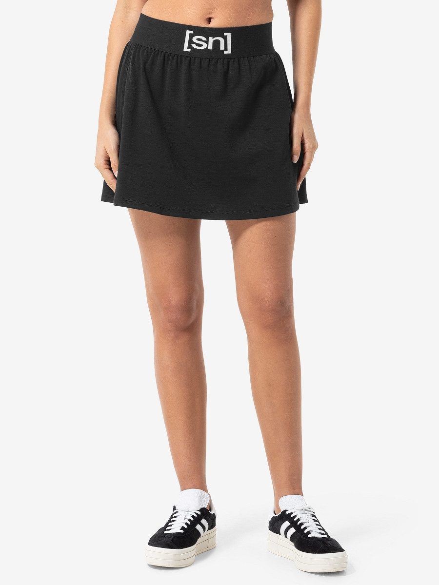 SUPER.NATURAL Sweatrock für Damen, Merino FITNESS SKIRT sportlich, casual, atmungsaktiv