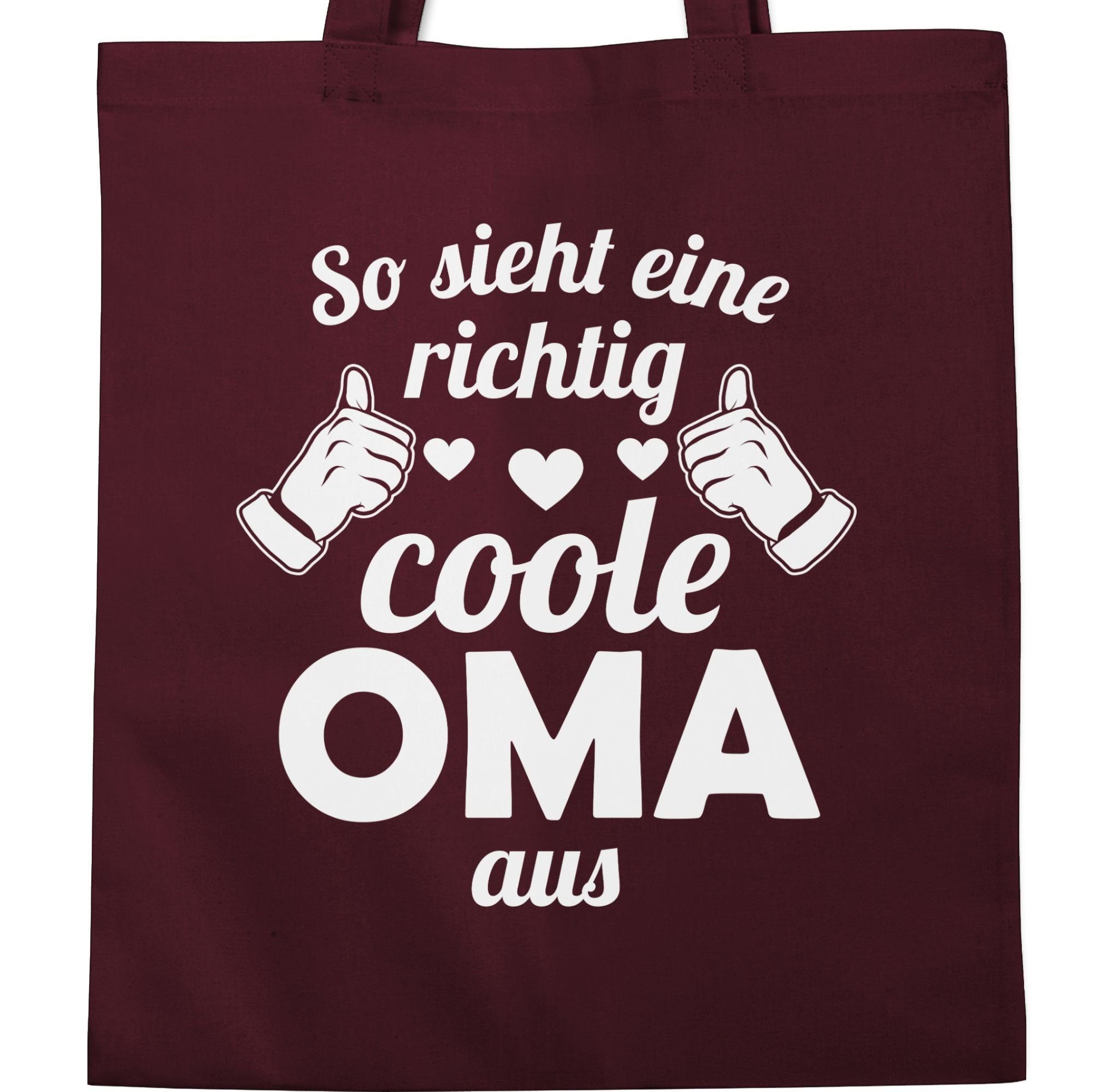 eine Bordeauxrot Geschenk Oma sieht Oma 1 Shirtracer aus, richtig coole Umhängetasche So