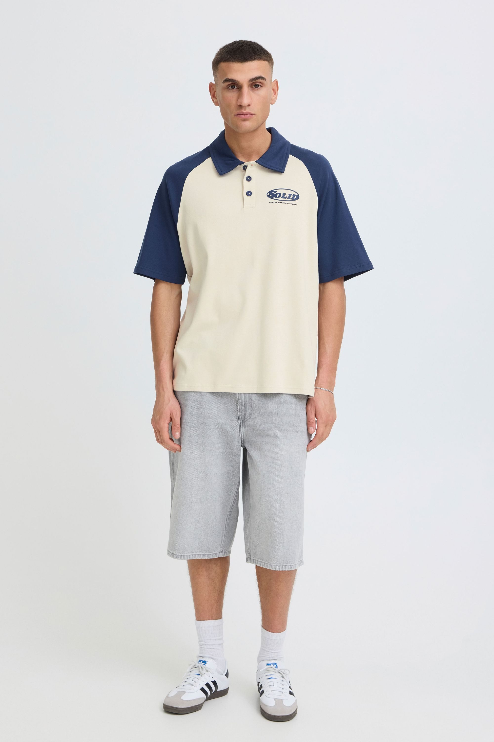 !Solid Poloshirt SDUke Polo-Shirt mit Raglanärmeln - Loose Fit