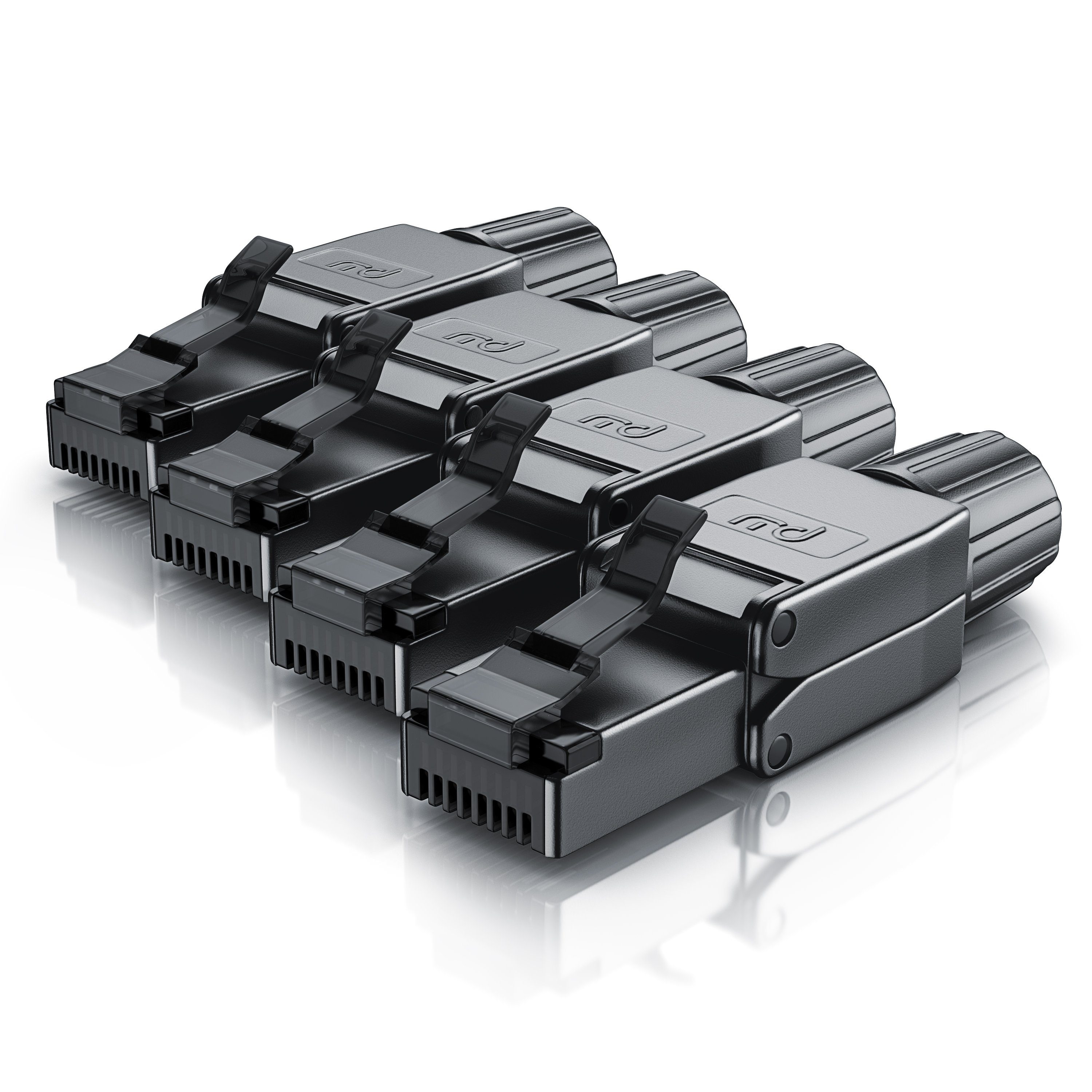 Primewire Netzwerkstecker RJ45 CAT 8, Gigabit Ethernet LAN Kabel, 40 Gbit/s Netzwerk-Adapter RJ-45 (Ethernet) zu Netzwerkkabel, Werkzeuglose Crimpstecker, Steckverbinder für Netzwerk- & Verlegekabel