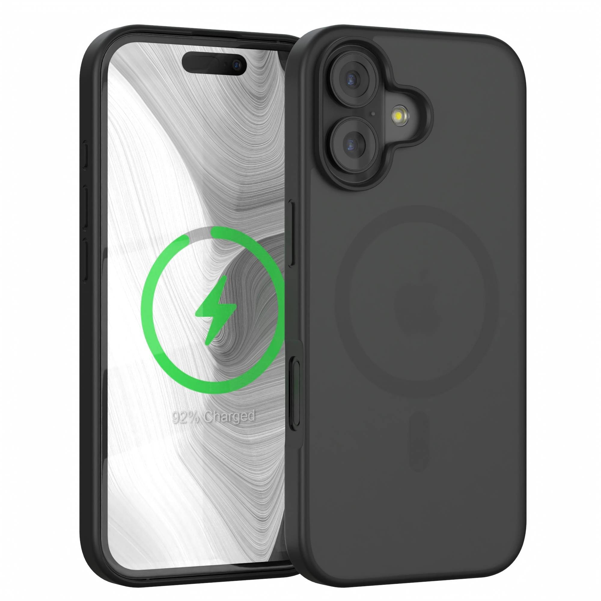 EAZY CASE Handyhülle Outdoor Case MagSafe für Apple iPhone 17 6,3 Zoll, Outdoor Handy Hülle Slim Cover Silicon Case Bumper Outdoorcase Schwarz