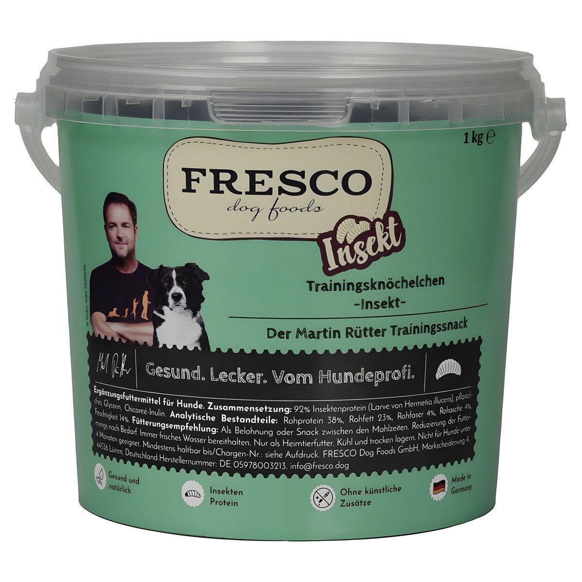 Fresco Martin Rütter Trainingsknöchelchen Insekt 1 kg Eimer, für: Hund