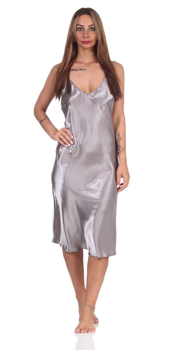 EloModa Negligé Damen Negligé Nachtwäsche Nachtkleid Dessous Satin; S M L XL 2XL (1-tlg)
