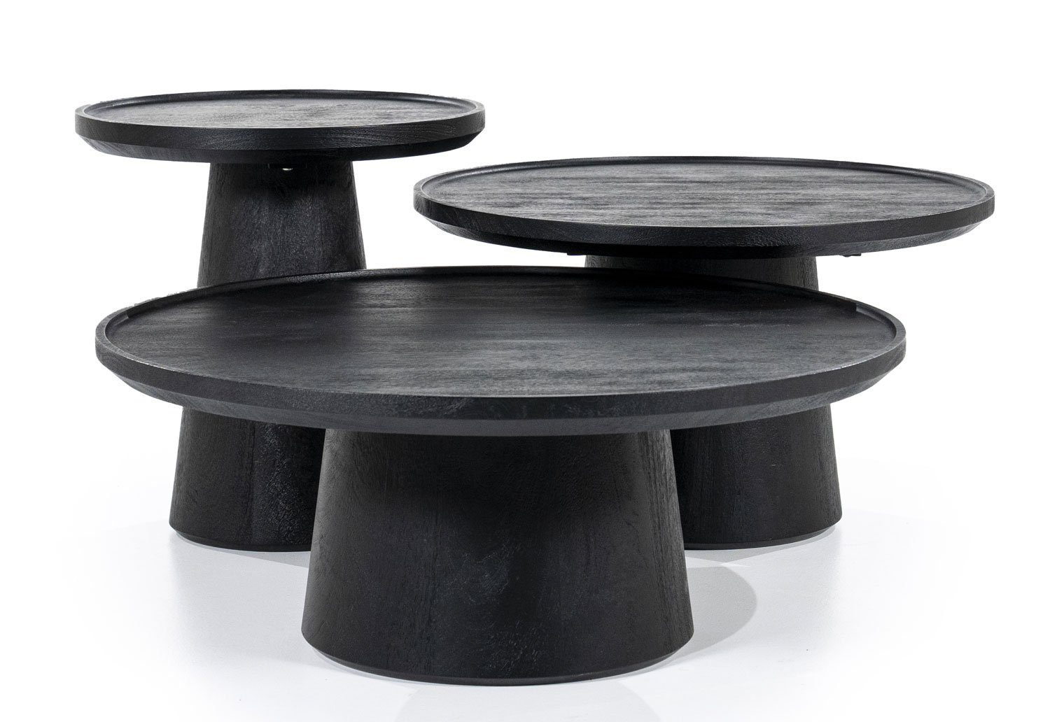 Maison ESTO Couchtisch MARON rund Ø 66 cm Mango Holz Wohnzimmertisch