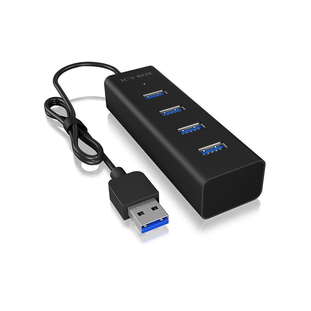 ICY BOX IB-HUB1409-U3 USB-Adapter, 4 Port Hub mit USB 3.0 Type-A Anschluss, für Windows Linux macOS 9