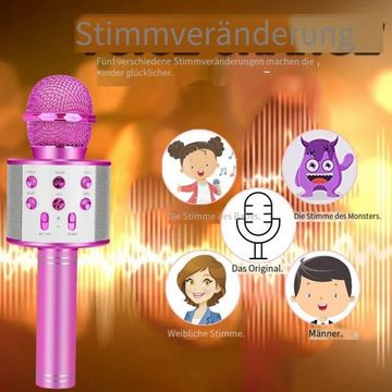 AUKUU Mikrofon Mikrofone Mikrofon Bluetooth Mikrofon Karaoke, Drahtloses LED Karaoke