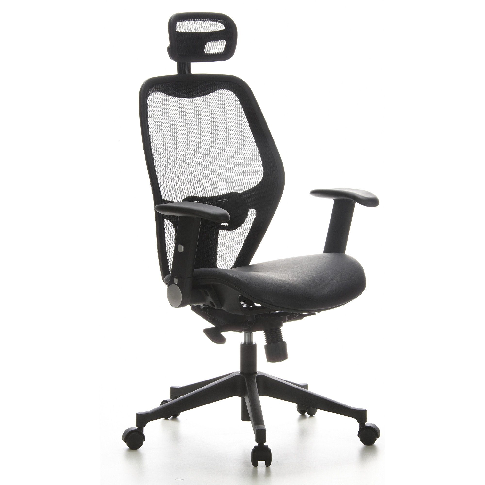 Drehstuhl AIR-PORT Bürostuhl hjh Schreibtischstuhl ergonomisch OFFICE Netzstoff/Leder St), Profi (1