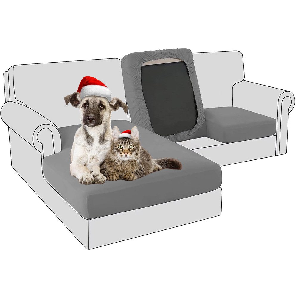 Coonoor Sofahusse 1/2/3 Sitz Stretch Samt Kissen Abdeckung, Sofa Sitzkissenbezug
