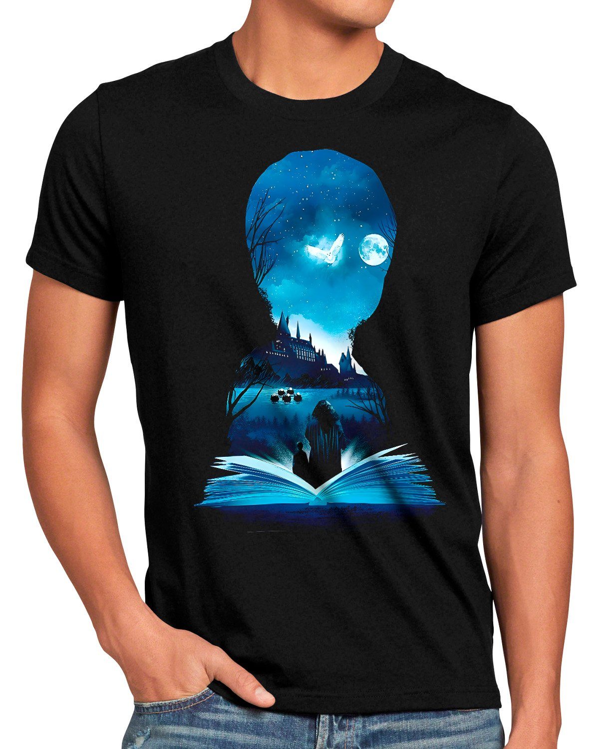 style3 Print-Shirt Herren T-Shirt Wizardry Student potter harry hogwarts legacy gryffindor ravenclaw hufflepuff slytherin